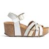 Yokono Sandali con zeppa da Donna in Pelle BARI-264 Oro | Scarpe Donna Primavera-Estate | Pelle Vaccino Napa/Perla | 6 CM