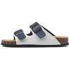 WANAM 2023 nuove pantofole estive in sughero da spiaggia casual zoccoli con doppia fibbia diapositive da donna slip on infradito scarpa-blu bianco, 39