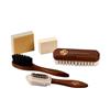 Langer & Messmer set per la cura delle scarpe in pelle scamosciata - kit per la cura delle scarpe con spazzole per nubuck e prodotti per il rinfresco del colore, la protezione e l'impregnazione