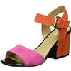 Geox D Marilyse B - Sandali con Zeppa Donna, Rosa (PINK/ORANGECE82T), 36 EU