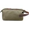 Trendhim Borsa da toilette verde, tela e vera pelle, pratica possibilità di appenderla, verde