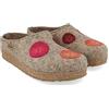 HAFLINGER Grizzly Radius - Pantofole in feltro con suola in gomma unisex, Torba, 36 EU