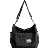 Ausing Borsa Jeans Donna Shopper Borsa Shopping Spaziosa | in Denim, con Chiusura a Zip, Borsa Shopping Spaziosa per Uso Quotidiano Lavoro Stile Casual