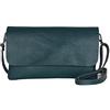 AMBRA Moda GLX11 - Borsa a tracolla da donna, in vera pelle, con tracolla rimovibile e regolabile, adatta per cellulari e tablet fino a 7 pollici, (ottanio)