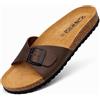 GONKOS®, Sandali in Pelle con Sottopiede in Sughero, Vera Pelle, Sughero Naturale, Fibbia Regolabile al Piede, Sandali Unisex, Suola in EVA Antiscivolo, Sandali di Qualità Made in Spain