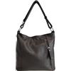 Modarno Borsa a spalla/tracolla da donna in vera pelle, Borsa Tote, Borsa Sportiva (Testa Di Moro)