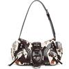Aulenge Borsa a Mano Y2K Borsa a Spalla Donna Vintage | Materiale PU, con Borchie, Stile Punk, Borsa a Tracolla per Festa, Lavoro, Quotidiano