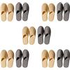Teceyfeet 10 paia di pantofole per hotel, punta chiusa, taglia unica, comode e lavabili, in 100% cotone, pantofole per ospiti, suola antiscivolo