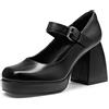 DREAM PAIRS Mary Jane Platform Tacco Alto Donna | Platform 2,3 cm, tacco 9,5 cm, punta quadrata, tomaia in PU, tallone imbottito, stile Y2K retrò.