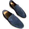 MEIION Mocassini in Camoscio Uomo Classico Camoscio Mocassini Comodi, Blu, 41 EU