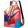 Eysee Zaino in pelle da donna Borsa in pelle di vacchetta Daypack Collage Gradiente 2020, multicolore, 34 * 40 * 15cm