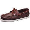 Bessiboog Mocassini da Uomo in Pelle con Lacci e Lacci Scarpe Casual da Barca in Pelle Piatta