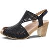 Dansko Teagan, elegante sandalo aperto da donna, in pelle di qualit con dettagli tagliati al laser e tacco per un look elegante per tutto il giorno, plantare imbottito e sagomato per un comfort tutto