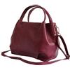 AMBRA Moda AmbraModa borsa a mano di donna, borsa a tracolla, borsa a spalla italiana in vera pelle dollaro GL023 (bordò)