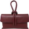 Chicca Borse Borsetta Pochette da Donna in Pelle Dollaro (Bordeaux)