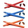 SOODASE Rosso/Blu/Arancione Kit gommini di ricambio in silicone Per Oakley Crosslink Occhiali da sole
