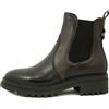 Cinzia Soft Stivaletti Donna in Pelle Nero e Grigio con Elastico, Tacco Basso 4 cm, 200687