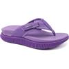 KuaiLu Infradito Donna Con Comodo Supporto Arco Sandali Da Camminare Cuoio Atletico Spessore Cuscino Recupero Flip Flops Slip On Interno All'aperto Estate Casual, Violetta EU 39