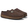 LE TIROLESI - Pantofola Aspen in lana REWOOLY® con sottopiede morbido e suola in gomma - Made in Italy Taglia 45, Colore Cacao