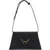 Coccinelle Pelle borsa a tracolla borsa da sera Dew Handbag Grained Leather Noir nero