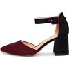 Rio Fiore Scarpe con Tacco, 7 cm Tacco Largo, Décolleté Donna, Nero/Beige/Fucsia/Viola/Rosso/Bordo/Blu/Bianсhe/Verde/Grigie/Vernice, Tessile/Similpelle, Cinturino alla Caviglia, H1877-A0142