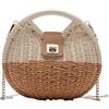 BANGHA Borsa Paglia,Borsa A Tracolla In Paglia Color Rattan Borsa in tessuto a forma di Shell Summer Beach rotondo Paglia TOTHOVE TOTE CAINS PISORATI E Borse