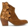 CAFèNOIR - Tronchetti In Pelle Scamosciata Traforati Con Fiori, Da Donna, Colore Cuoio, Taglia 40