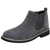 rismart Uomo Caviglia Alto Elastico Rotondo Dito del piede Scamosciato Stivali Chelsea