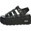 CULT CLW448800 Nancy Black Sandali per Donna in Pelle Zeppa Alta