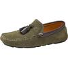 rismart Uomo Casuale Loafer Scivolare su Guida Scarpe Mocassini SN19108(Verde Scuro,44 EU)