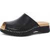 Dansko Ravyn Sandalo da donna con punta aperta, scarpe colorate ed eleganti con fodera in tessuto riciclato e tomaia in pelle, comfort leggendario per tutto il giorno, nero, 36.5/37 EU