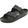 VICT POPU Sandali da donna con plantare, sandali piatti antiscivolo estivi, ciabatte da bagno casual, EVA slides per adulti, pantofole, Nero , 40 EU