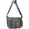HUNTVP Borsa a Tracolla Marsupio Uomo Sportivo, Borsetta Monospalla Militare per Campeggio Escursionismo Ciclismo Viaggio Trekking Porta Smartphone Chiave Denaro (grigio)