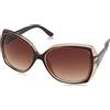 Jessica Simpson Occhiali da donna J5234 BRN rotondi in iridio, non polarizzati, marrone, 70 mm