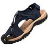 rismart Uomo Chiuse Davanti Gancio & Cappio All'aperto Escursionismo Pelle Scarpe Sandali SN1505(Blu Navy,39 EU)