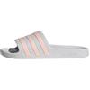 adidas Adilette Aqua, Sandali a Ciabatta Unisex-Adulto, Bianco/Platino Met/Bianco, 47 EU