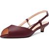 Castamere Donna Basso Gattini Tacco Heel Aperte sulla Punta Slip-on Slingback Sandali Casual Dress 3 CM Heels