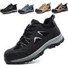 ISOOUS Scarpe Antinfortunistiche Uomo Donna Scarpe da Lavoro con Punta in Acciaio Leggere Comodo Sportive di Sicurezza Scarpe Nero 37 EU