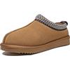 Meik Mangni Women's Slippers Genuine Suede Platform Mini Boots Mens Faux Fur Warm Lining Winter Mules Cozy Warm House Shoes Indoor and Outdoor,Brown 8.5 US