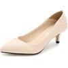 bbruriy - Scarpe con tacco kitten per donna, antiscivolo, con punta chiusa, eleganti, con tacco basso da 4,98 cm, per matrimoni, da sposa, da ufficio, in morbida pelle