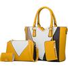 NICOLE & DORIS Moda Borse da Donna Elegante Borsa a Tracolla tipo V Alta capacità Borse Tote da Donna 4 Pezzi Set