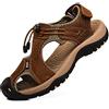 rismart Uomo Chiuse Davanti Gancio & Cappio All'aperto Escursionismo Pelle Scarpe Sandali SN1505(Marrone,40 EU)