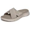 Skechers Sandali da Donna Go Walk Flex Impressed Flat, Marrone, 36