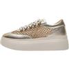 Emanuélle Vee Scarpe Donna Sneaker BICE Pelle E Raffia Gold 451P30218P110CB Numero_39