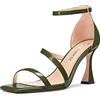 Castamere Donna Alto High Tacco Heel Aperte sulla Punta Sandali Cinturino alla Caviglia da Matrimonio Ballo Dress 8.5 CM Heels Verde Oliva 35 EU