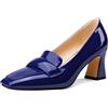 Castamere Donna Chunky Blocco Medio Tacco Heel Quadrata Punta Pumps Slip-on Ufficio Dress Loafers Scarpe 7 CM Heels