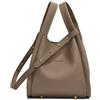 RainbowJise Borsa a secchiello in pelle PU grigia per donna borsa a tracolla da viaggio con tracolla regolabile, Grigio, M