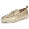 Vionic Women's Loafer Perfectly Packable Uptown Shoes with Arch Support Medium Fit, Gold Leather, 38 EU