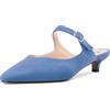 Castamere Donna Basso Gattini Tacco Heel Quadrata Punta Slip-on Sandali Feste Classico 3 CM Heels Blu 40 EU