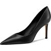 Saekcted Donna Spillo Alto High Tacco Heel Chiusa a Punta Slip-on Pumps Ufficio Clear Cute Classico Scarpe 8.5 CM Heels Nero 42 EU